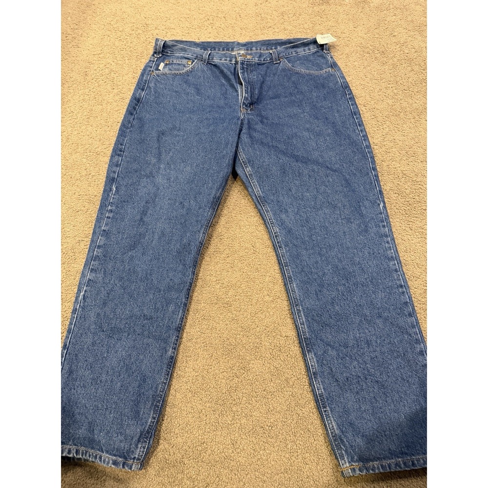 Carhartt Jeans Men's 40X30 Traditional Fit Straight‎ Blue Cotton Denim B18 DST